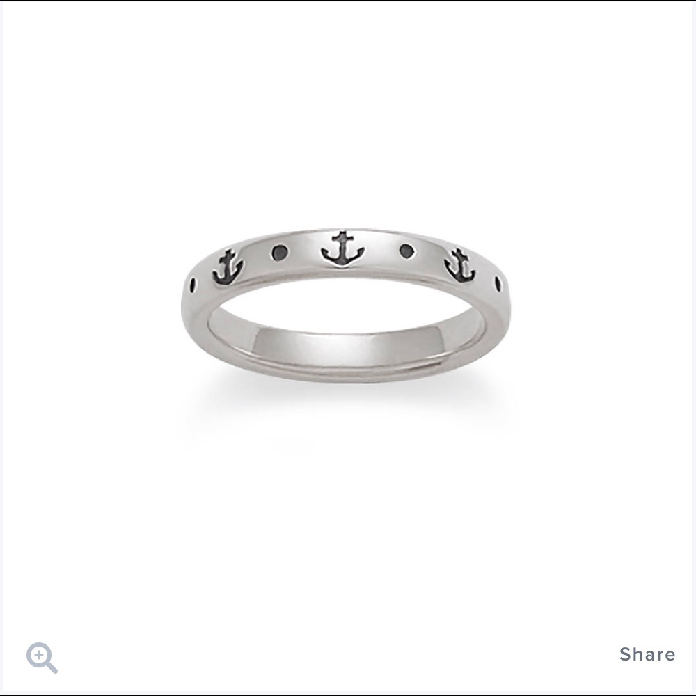James Avery- Anchor of Hope Stacked Ring (size:7)